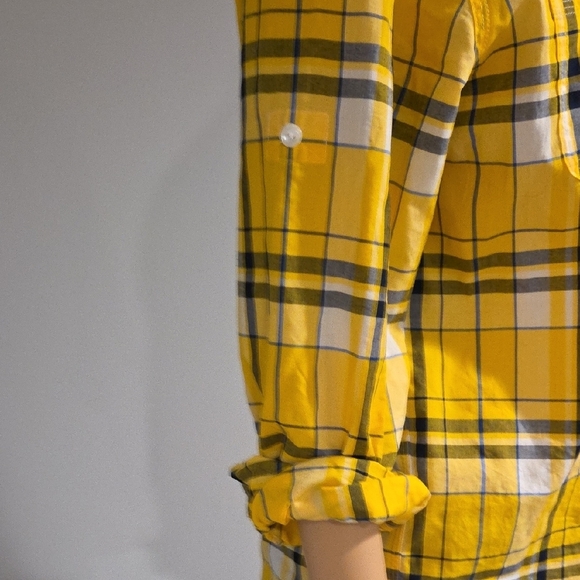 Ralph Lauren Yellow and Brown Plaid Shirt - Picture 3 of 7